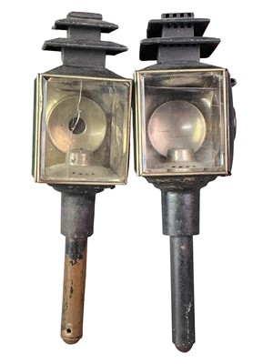 Lot 483 - PAIR OF CARRIAGE LAMPS
