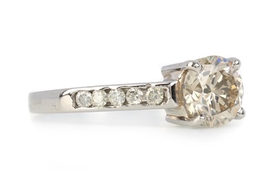 Lot 447 - CERTIFICATED DIAMOND DRESS RING