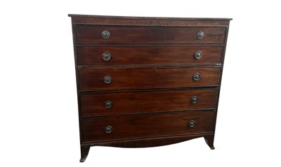 Lot 529 - REGENCY MAHOGANY SECRETAIRE CHEST OF DRAWERS