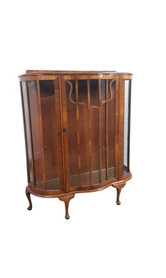 Lot 514 - WALNUT DISPLAY CABINET