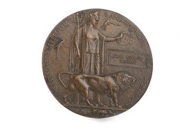 Lot 14 - WORLD WAR I DEATH PLAQUE