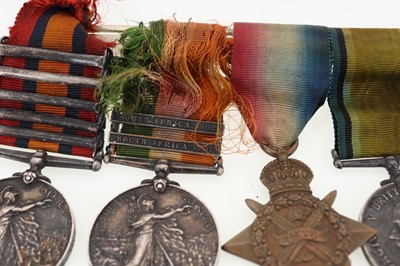 Lot 27 - GROUP OF FIVE BOER WAR AND WORLD WAR I MEDALS