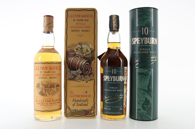 Lot 270 - GLENMORANGIE 10 YEAR OLD 75CL AND SPEYBURN 10 YEAR OLD