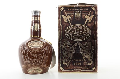 Lot 273 - CHIVAS 21 YEAR OLD ROYAL SALUTE BROWN DECANTER 26 2/3 FL OZ