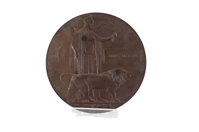 Lot 24 - WWI DEATH PLAQUE