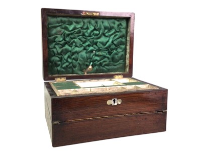 Lot 589 - VICTORIAN ROSEWOOD LAP DESK