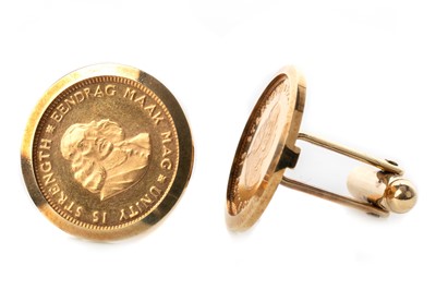 Lot 80 - PAIR OF GOLD ONE RAND CUFFLINKS
