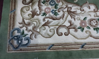 Lot 658 - LARGE CHINESE FLORAL WOOL RUG