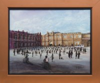 Lot 1351 - * GARY BYARS, PAISLEY COUNTY SQUARE oil on...