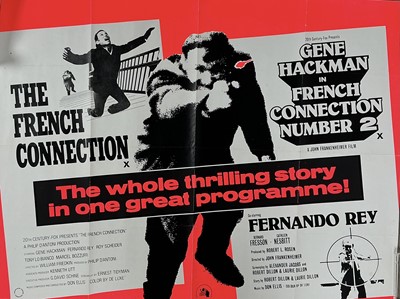 Lot 556 - THE FRENCH CONNECTION AND THE FRENCH CONNECTION TWO DOUBLE FEATURE POSTER