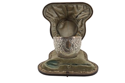 Lot 27 - MILITARIA INTEREST - VICTORIAN HAMMERED SILVER PRESENTATION BOWL