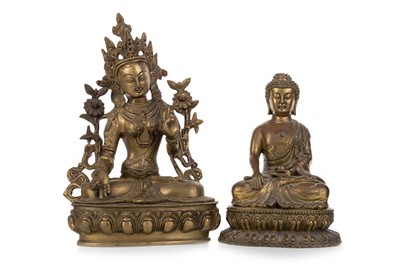 Lot 1221 - GILT METAL STATUE