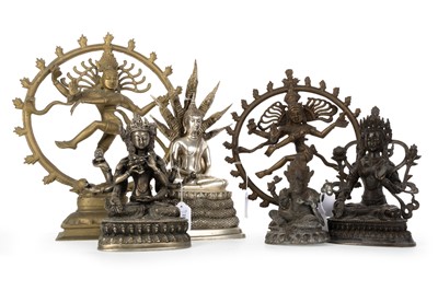 Lot 1222 - COLLECTION OF CAST METAL DEITY FIGURES