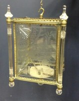 Lot 1361 - ATTRACTIVE VICTORIAN LARGE SQUARE BRASS FRAMED...
