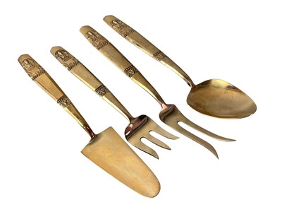 Lot 121 - TWO WHITE METAL CUTLERY SERVICES