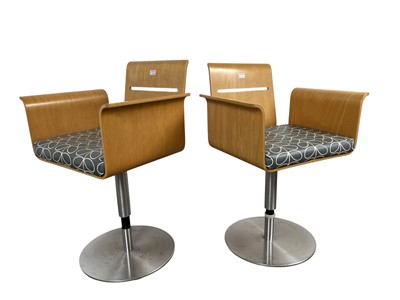 Lot 74 - PAIR OF LOW BAR STOOLS