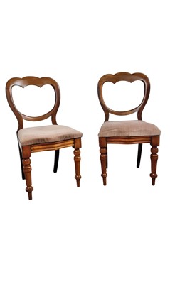 Lot 621 - PAIR OF VICTORIAN MAHOGANY CHAIRS