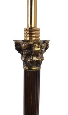 Lot 371 - BRASS CORINTHIAN COLUMN STANDARD LAMP