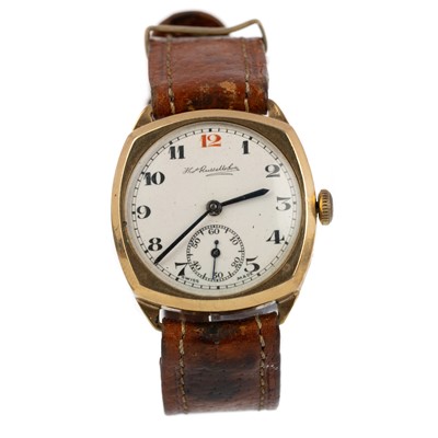 Lot 849 - NINE CARAT GOLD CASED MANUAL WIND WRIST WATCH