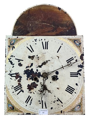 Lot 57 - LONG CASE CLOCK FACE AND MOVEMENT