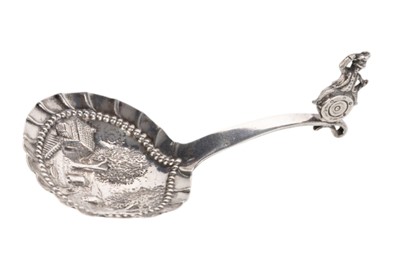 Lot 898 - GEORGIAN SCOTTISH SILVER CADDY SPOON