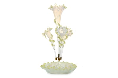 Lot 430 - VICTORIAN GLASS FLOWER EPERGNE