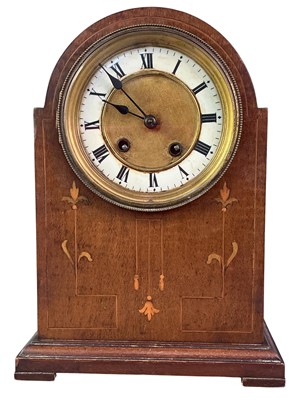 Lot 163 - TWO EDWARDIAN MANTEL CLOCKS