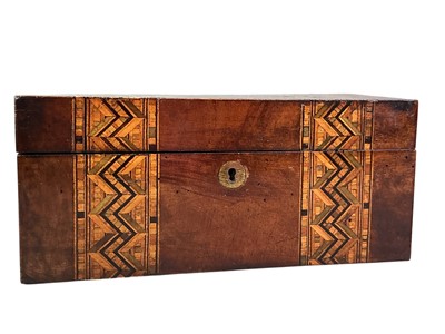 Lot 146 - TUNBRIDGE WARE TEA CADDY