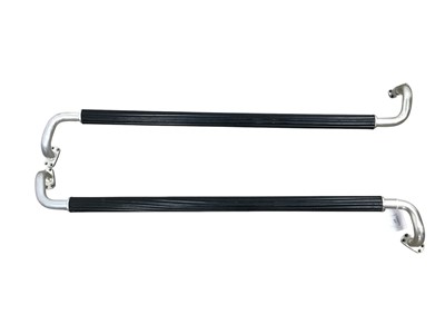 Lot 427 - PAIR OF ART DECO ALUMINIUM HANDLES
