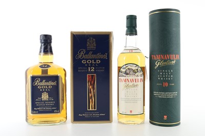 Lot 413 - TAMNAVULIN-GLENLIVET 10 YEAR OLD 75CL AND BALLANTINE'S 12 YEAR OLD GOLD SEAL 1L
