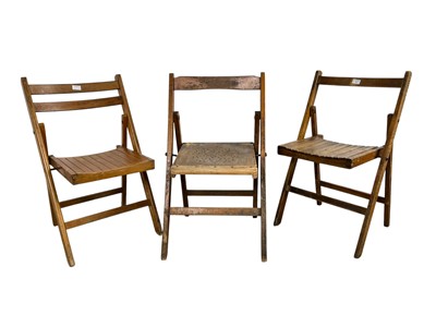 Lot 211 - GROUP OF THREE FOLDING CHAIRS