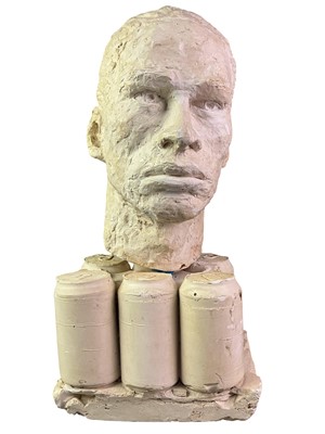 Lot 212 - CONTEMPORARY BUST OF A MAN