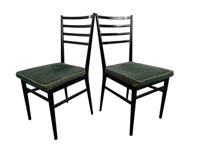 Lot 273 - PAIR OF MID CENTURY EBONISED CHAIRS BY MEREDEW