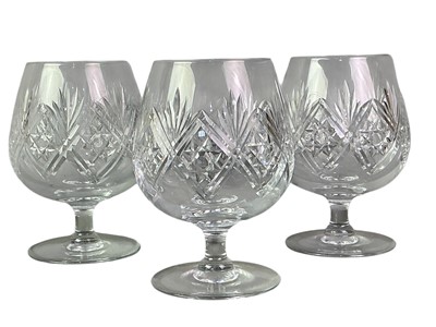 Lot 327 - SET OF SIX THOMAS WEBB CRYSTAL BRANDY BALLOONS