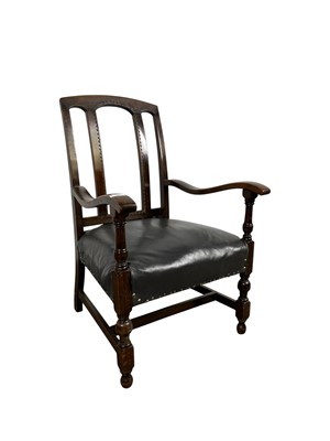 Lot 250 - OAK ELBOW CHAIR