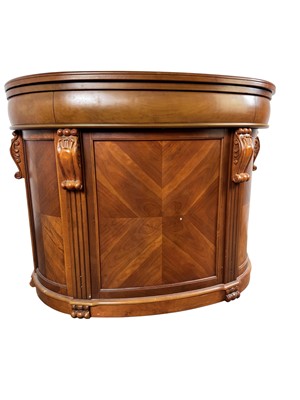 Lot 128 - REPRODUCTION MAHOGANY UNICORN BAR TABLE