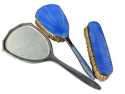 Lot 120 - ART DECO GUILLOCHE ENAMEL VANITY SET