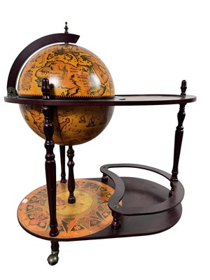 Lot 262 - REPRODUCTION WORLD GLOBE DRINKS TROLLEY