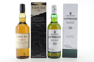 Lot 354 - CAOL ILA 12 YEAR OLD AND LAPHROAIG 10 YEAR OLD