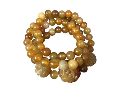 Lot 103 - HARDSTONE BEAD NECKLACE