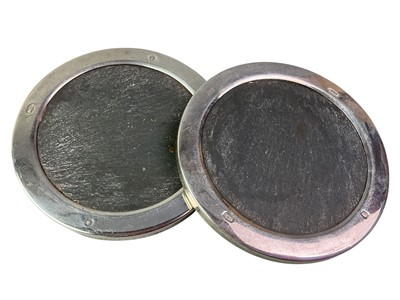 Lot 108 - PAIR OF SILVER COASTERS