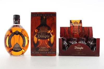 Lot 386 - DIMPLE 15 YEAR OLD 75CL WITH 12 MATCHING MINIATURES