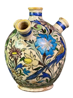 Lot 343 - THREE IZNIK STYLE POTTERY VESSELS