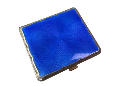 Lot 358 - GUILLOCHE ENAMEL CIGARETTE CASE