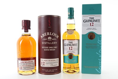 Lot 345 - GLENLIVET 12 YEAR OLD AND ABERLOUR 12 YEAR OLD