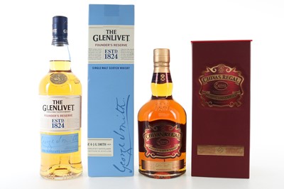 Lot 348 - GLENLIVET FOUNDER'S RESERVE AND CHIVAS REGAL EXTRA