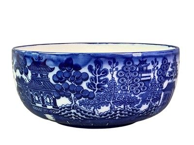 Lot 353 - DOULTON OF BURSLEM BLUE AND WHITE BOWL