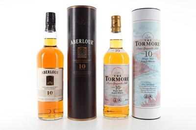 Lot 387 - TORMORE 10 YEAR OLD AND ABERLOUR 10 YEAR OLD