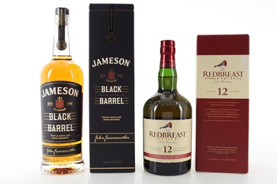 Lot 389 - REDBREAST 12 YEAR OLD AND JAMESON BLACK BARREL