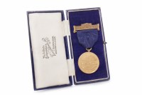 Lot 1430 - 9 CARAT GOLD SERVICE MEDAL 'presented to J....